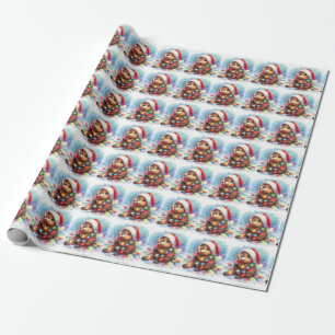 Kerst Bever Wrapping Papier