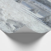 Kerst bevroren landschap landschap cadeaupapier (Hoek)