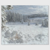 Kerst bevroren landschap landschap cadeaupapier (Vlak)