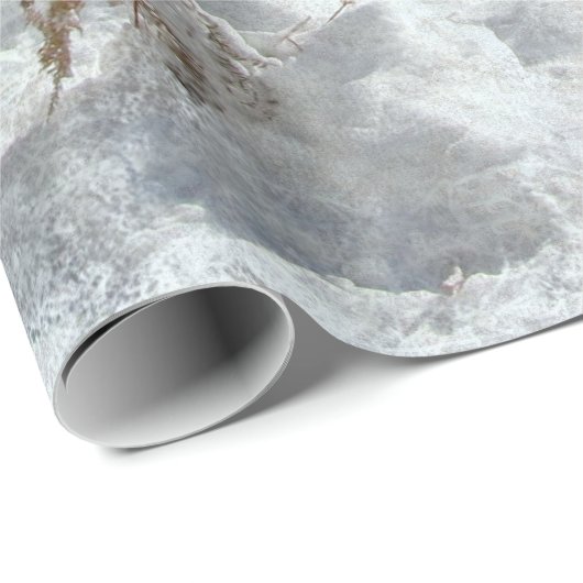 Kerst bevroren landschap landschap cadeaupapier (Rol Hoek)