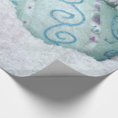 Kerst bevroren ornament cadeaupapier (Hoek)