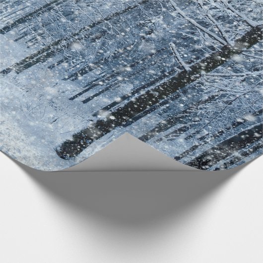 Kerst bevroren sneeuw cadeaupapier (Hoek)