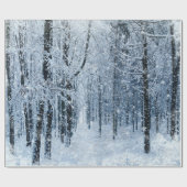 Kerst bevroren sneeuw cadeaupapier (Vlak)