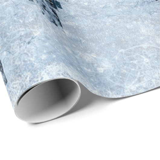 Kerst bevroren sneeuw cadeaupapier (Rol Hoek)