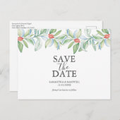 Kerst Bewaar de datum Briefkaarten (Voorkant / Achterkant)