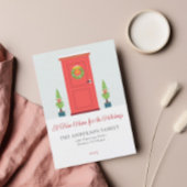 Kerst Bewegende Aankondiging Nieuw Huis Briefkaart