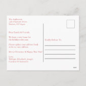 Kerst Bewegende Aankondiging Nieuw Huis Briefkaart (Achterkant)