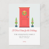 Kerst Bewegende Aankondiging Nieuw Huis Briefkaart (Voorkant)