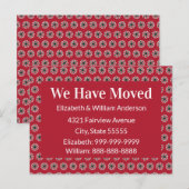 Kerst Bewegende Aankondiging Rood Groen Wit Briefkaart (Voorkant / Achterkant)