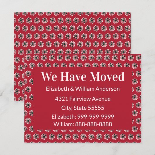 Kerst Bewegende Aankondiging Rood Groen Wit Briefkaart (Voorkant / Achterkant)