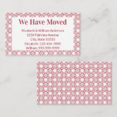 Kerst Bewegende Aankondiging Rood & Wit Patroon (Voorkant / Achterkant)