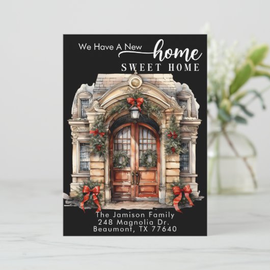 Kerst Bewegende Aankondiging Vakantie Kaart (Staand voorkant)