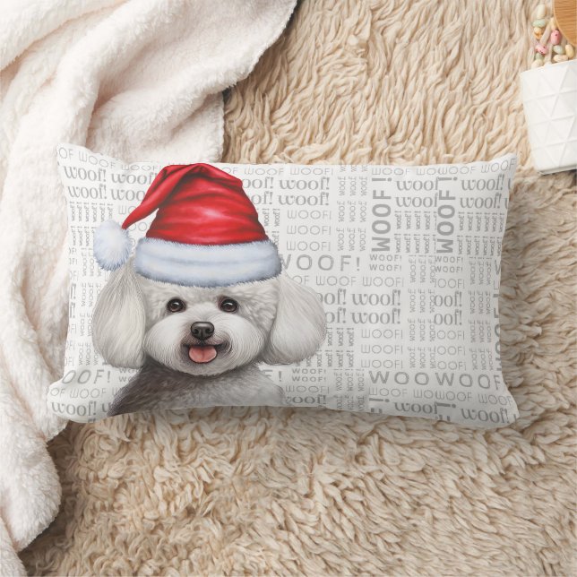 Kerst Bichon Frise Hond Vakantie Kussen (Deken)