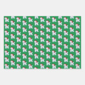 Kerst Bichon Wrapping Paper Set van 3 vellen (Voorkant 3)