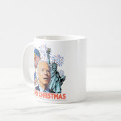Kerst Biden Grappig Joe Biden Verwarde Xmas Koffiemok (Voorkant links)