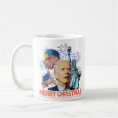 Kerst Biden Grappig Joe Biden Verwarde Xmas Koffiemok (Links)