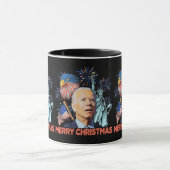 Kerst Biden Grappig Joe Biden Verwarde Xmas Mok (Midden)