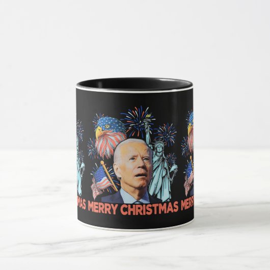Kerst Biden Grappig Joe Biden Verwarde Xmas Mok (Midden)