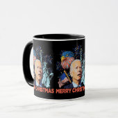 Kerst Biden Grappig Joe Biden Verwarde Xmas Mok (Voorkant links)