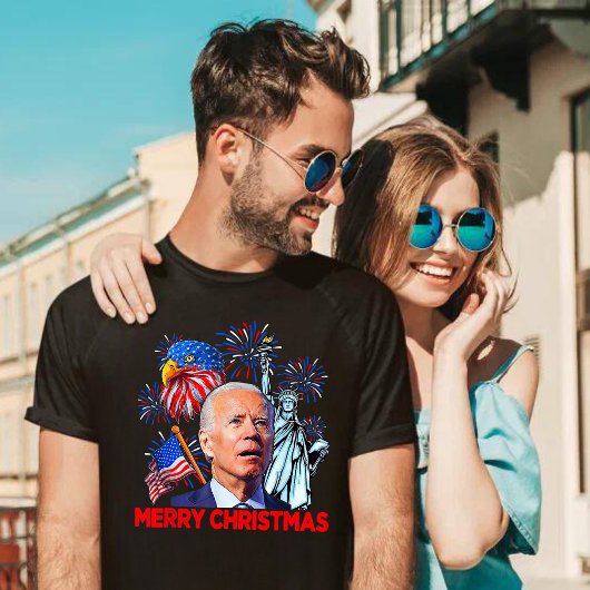 Kerst Biden Grappig Joe Biden Verwarde Xmas T-shirt