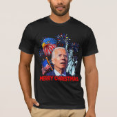 Kerst Biden Grappig Joe Biden Verwarde Xmas T-shirt (Voorkant)