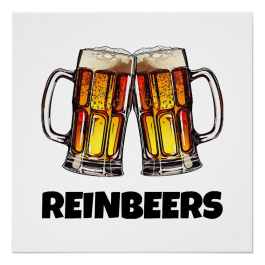 Kerst Bier Reinbeers Perfect Poster (Voorkant)