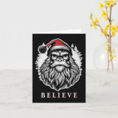Kerst Bigfoot - Geloof in Bigfoot Dragen San Kaart (Gele Bloem)