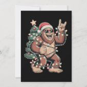 Kerst Bigfoot Sasquatch Kerstman Hoed Kerstboom Feestdagenkaart (Voorkant)
