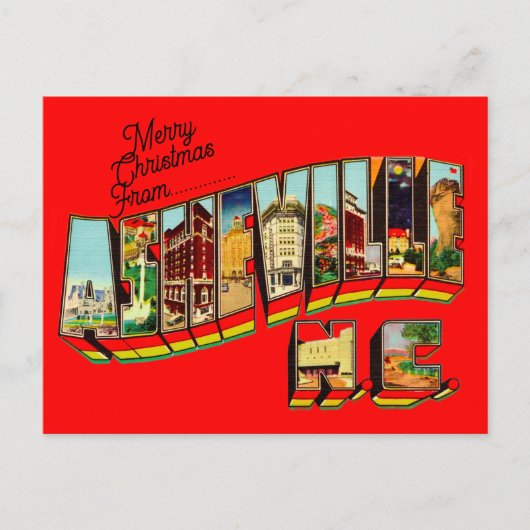 Kerst bij Asheville NC Briefkaart (Voorkant)