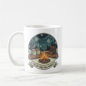 Kerst bij de open haard Camping Scene Koffiemok (Links)