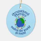 kerst bij een acute beroepstherapie keramisch ornament (Links)