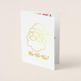 Kerst bij elkaar en uitwisseling van cadeaus folie kaarten