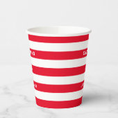 Kerst bij het Cabin Red Nautical Stripe Lake Papieren Bekers (Links)