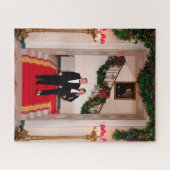 Kerst bij het Witte Huis met President Donald Trum Legpuzzel (Horizontaal)