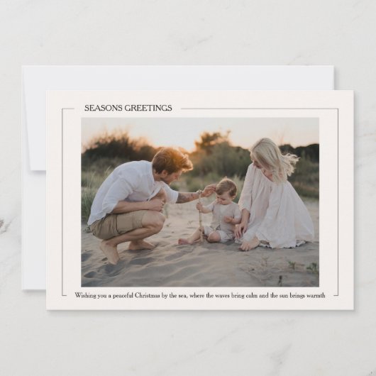 Kerst bij het Zee Foto Feestdagenkaart (Voorkant)