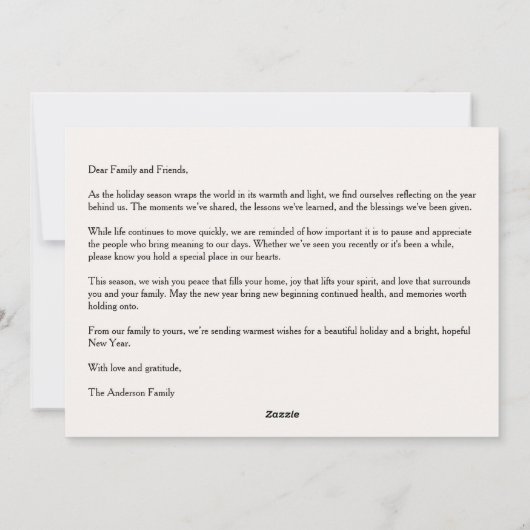 Kerst bij het Zee Foto Feestdagenkaart (Achterkant)