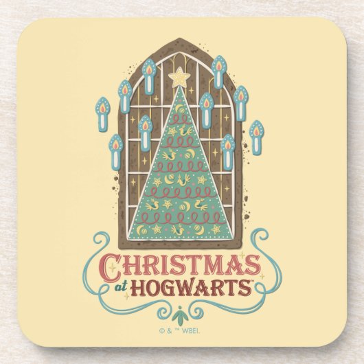 Kerst bij HOGWARTS™ Cookie Graphic Bier Onderzetter (Voorkant)