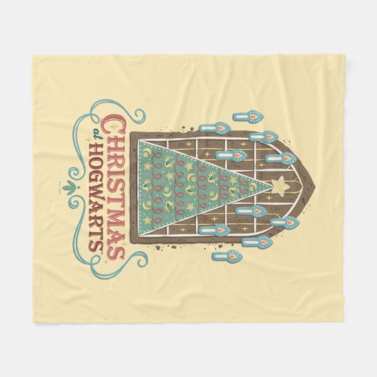 Kerst bij HOGWARTS™ Cookie Graphic Fleece Deken (Voorkant (Horizontaal))