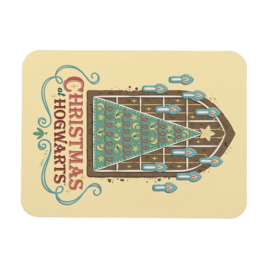 Kerst bij HOGWARTS™ Cookie Graphic Magneet (Horizontaal)