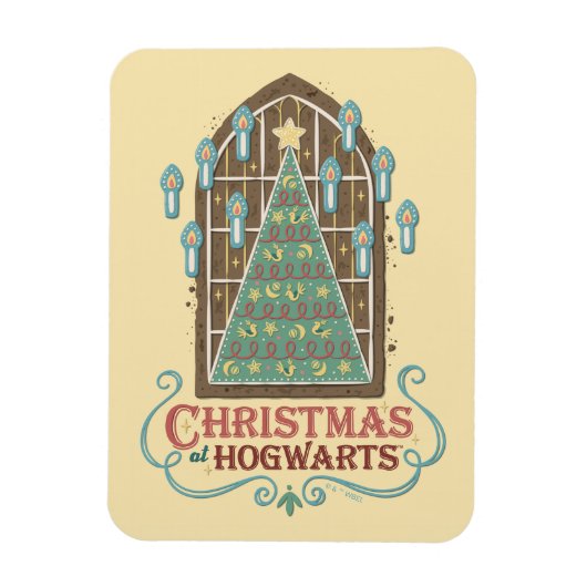 Kerst bij HOGWARTS™ Cookie Graphic Magneet (Verticaal)