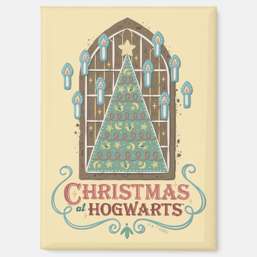 Kerst bij HOGWARTS™ Cookie Graphic Magneet (Voorkant)