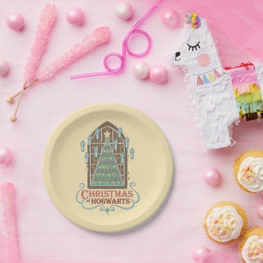 Kerst bij HOGWARTS™ Cookie Graphic Papieren Bordje (Feest)