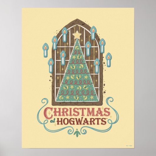 Kerst bij HOGWARTS™ Cookie Graphic Poster (Voorkant)