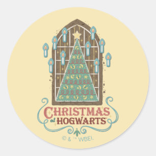 Kerst bij HOGWARTS™ Cookie Graphic Ronde Sticker
