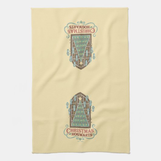 Kerst bij HOGWARTS™ Cookie Graphic Theedoek (Verticaal)