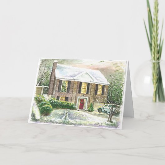 Kerst bij mijn kleinkinderen thuis feestdagen kaart (Voorkant)