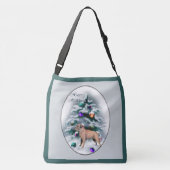 Kerst bij randweersomstandigheden crossbody tas (Achterkant)