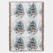 Kerst bij randweersomstandigheden deken (Voorkant Verticaal)