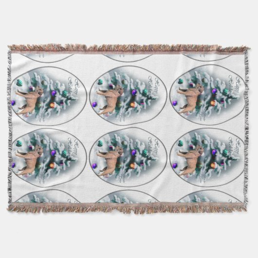 Kerst bij randweersomstandigheden deken (Voorkant)