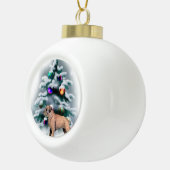 Kerst bij randweersomstandigheden keramische bal ornament (Rechts)